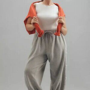 Daily Practice Sleeveless Bow-Trimmed Jumpsuit Cutout Anthropoloigie Plus SZ 3X